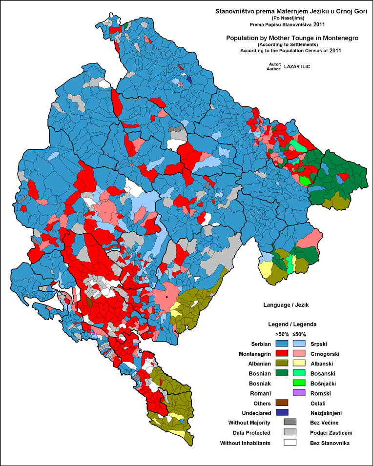 Montenegro language census 2011